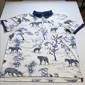 Greyson Arctic Wolves All Over Print Short Sleeve Golf Polo